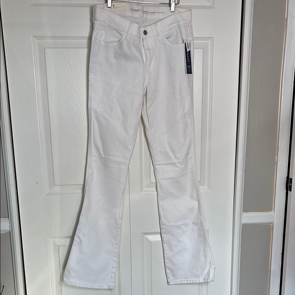 New! Women's White Flare Jeans